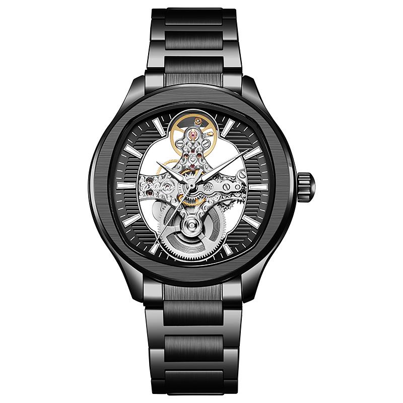 Luxury Brand Mens Tourbillon Watches Unique Design Automatic Mechanical Watch For Men Sport Mechanical Skeleton Wristwatch