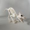 Halloween Skeleton Horror Ground Cat Simulation Animal Skeleton Ornament Bar Haunted House Arrangement Kitten Skeleton