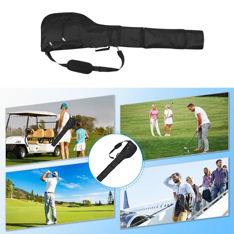 Premium Golf Bag Polyester Texture Golf Player Essential Bag with Multiple Storage Pockets for Clubs and Accessories