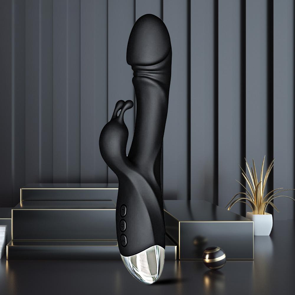 Králičí vibrátor pro ženy Výkonný bod G Stimulátor ženského klitorisu Vagina Masáž bradavek Dildo Tichá erotická hračka pro dospělé