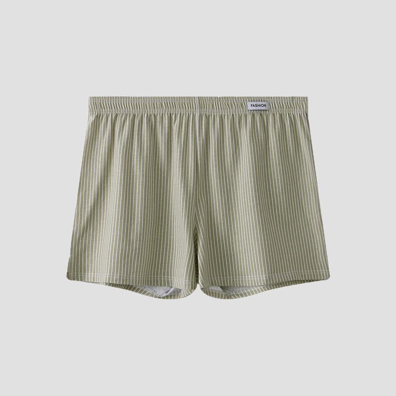 Herre Bomull Pustende Stripete Boksershorts - Løs Passform, Pluss Størrelse Sportsundertøy