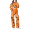 Women's Casual Loose Fit Crewneck Halloween Print Sweatshirt and Pants Set