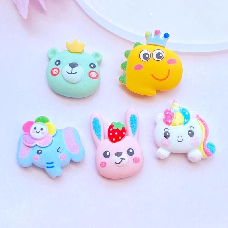 

10Pcs/Lot New Mini Cute Small Animals Series Flatback Resin Kawaii Scrapbooking Embellishments Diy Accessories