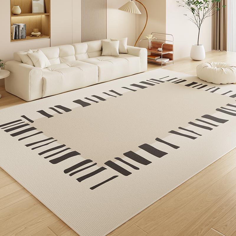 

Легкий Люкс Нековзкий Квадратний Килим Темно-Сірий Бежевий Ins Стиль Вітальня Спальня Татамі Домашній Декор 120X160CM 3.9X5.3FT