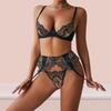 Lace Sexy Lingerie Set Attractive Chest Suspenders Ensemble Lingeries Femmes Delicate Sexy Embroidered See Through Underwear
