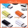 Sleek 3x Metal Micro Usb To Usb-c Type-c Sync Charger Adapter With Reversible Connector