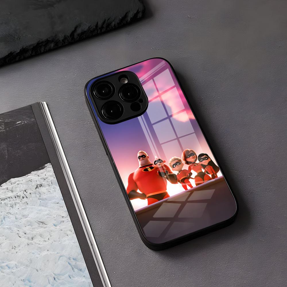 Anime Movie In-Incredibles Phone Case For IPhone 17 Air 16 E Pro Max 15 14 13 Mini 12 Pro 11 Max Plus Black Glass Cover