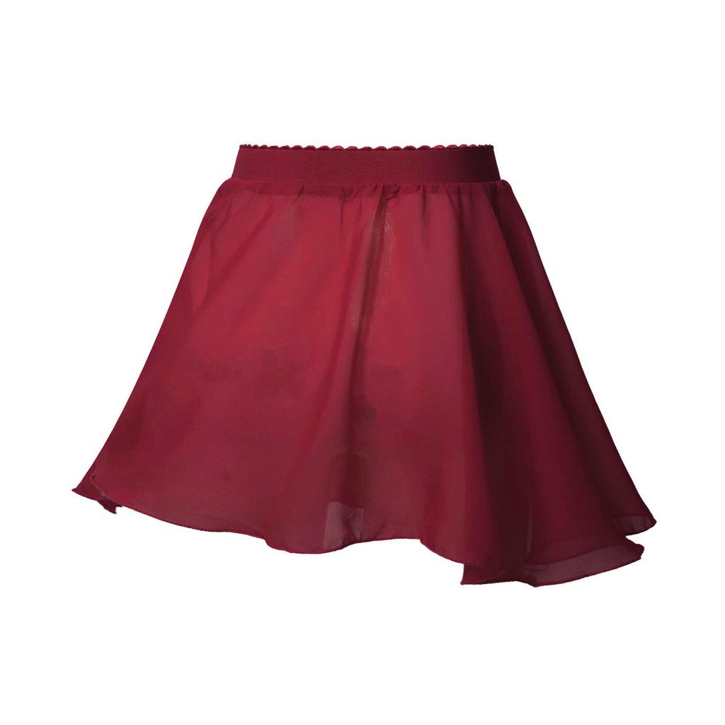 Jenter Elastisk Midje Chiffon Slør Skjørt Ensfarget Danseklær Stilig Skjørt for Ballett Gymnastikk Opptreden