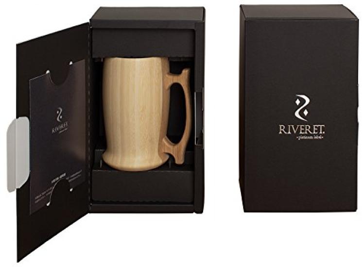 RIVERET Beer Made In Dishwasher Mug, 500ml, Japan, Safe, White, RV-204W