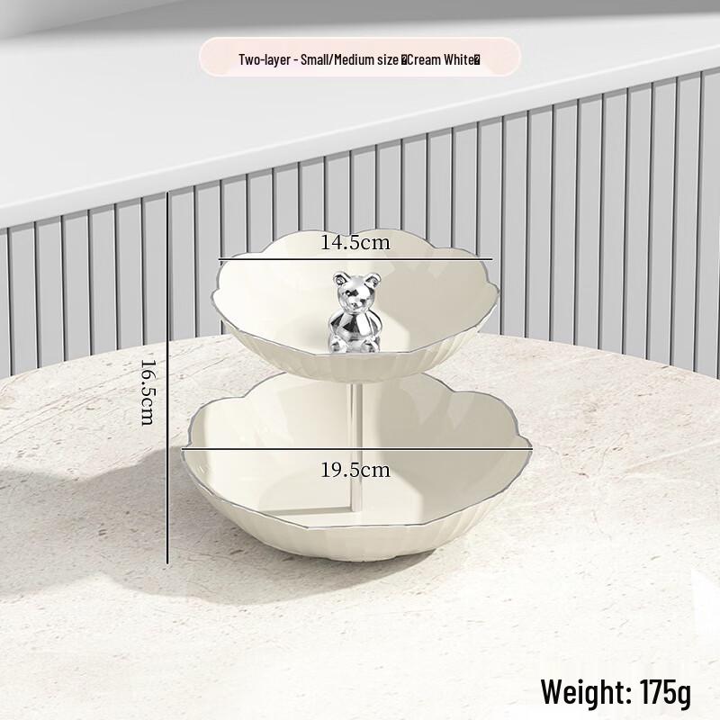 

ZISIZ 2-Tier Plastic Serving Tray