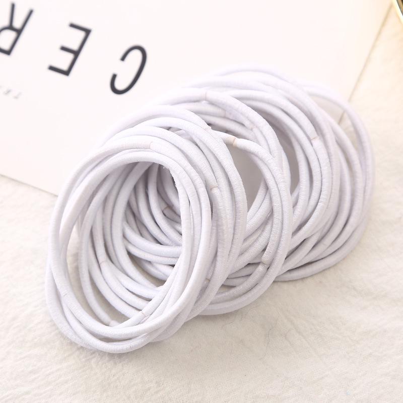 20 Pcs/Lot Big Colorful Rubber Bands Headband Hair Ties Gum Ponytail Holders White Black Elastic Hair Bands For Women Girl
