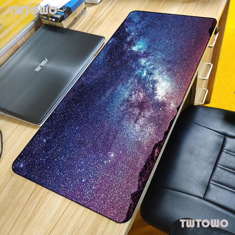 Space Large Mouse Pad Gaming Mouse Mat Anti-slip Rubber Mice Pad PC Computer Gamer Mousepad Desk Mat Edge for CS GO LOL Dota