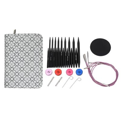 Set di ferri circolari per maglieria Set di ferri intercambiabili con borsa portaoggetti per lavori artigianali e tessitura