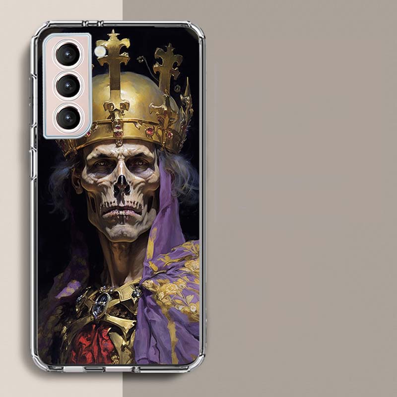 

Crown Skeleton Emperor Phone Case For Samsung Galaxy S25 Edge S24 S23 FE S21 S20 S10 Plus S22 S26 Ultra Cover Clear Cases TPU Ca Samsung S26 Ultra 5G