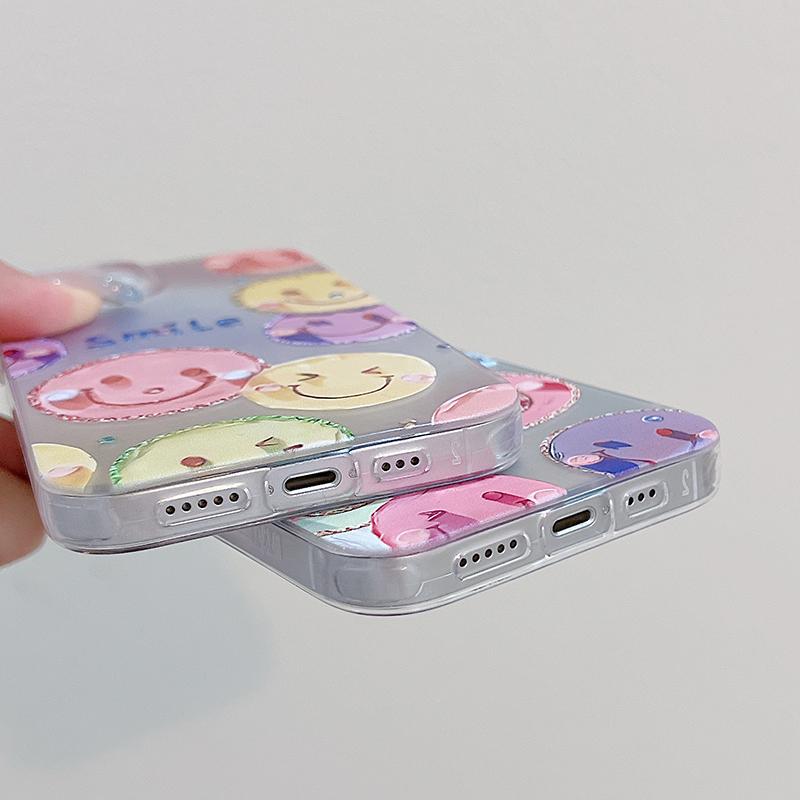 Smile Phone Case for Redmi 13C 14C Redmi Note 13 Pro IPhone 16 Tecno Honor X8 Samsung S23 FE S25 Ultra A35 A54 A53 Realme C53 C67 Reno 12 Cover
