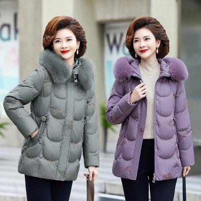 Winter Down Jacket New Real Fur Collar Winter Women's Clothing Thickened Warm White Duck Down Jacket