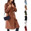 Europäischer und amerikanischer Stil Einfacher zweireihiger Mantel für Damen (Herbst Winter)