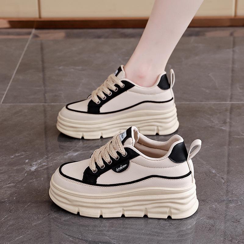 

New color matching women s shoes 2025 spring and autumn season height increase thick-soled students wear-resistant versatile breathable board shoes wo 40