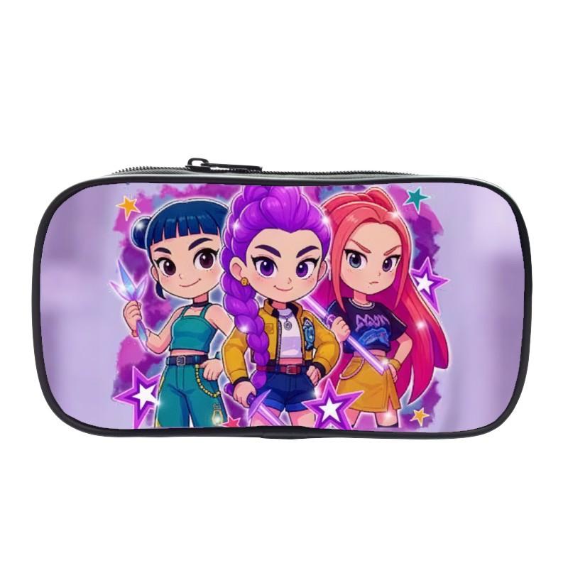 New Printed Witch Huntrix Kpop Student Pencil Bag Kpop Storage Stationery Bag Pencil Bag Men and Women