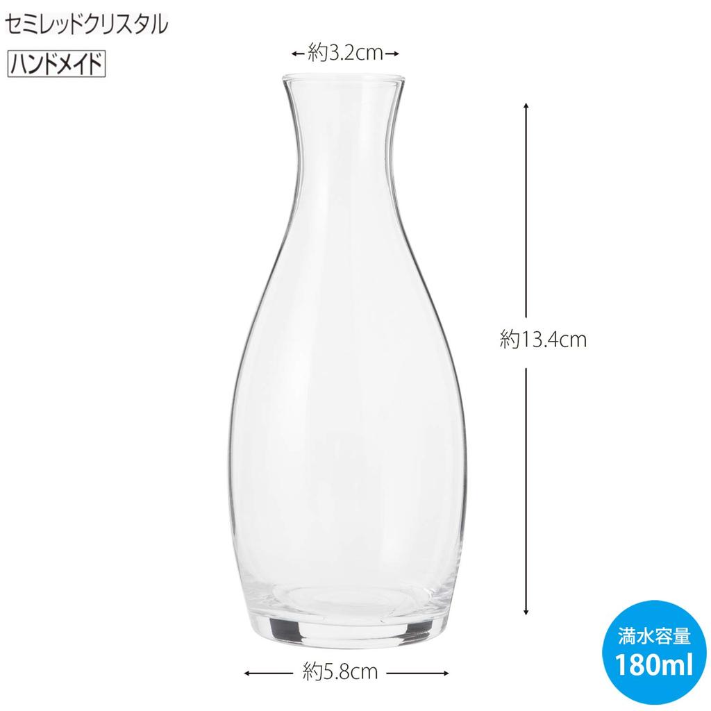 Toyo Sasaki Glass Sake Made In 61001 Bottle, 180ml, Japan,