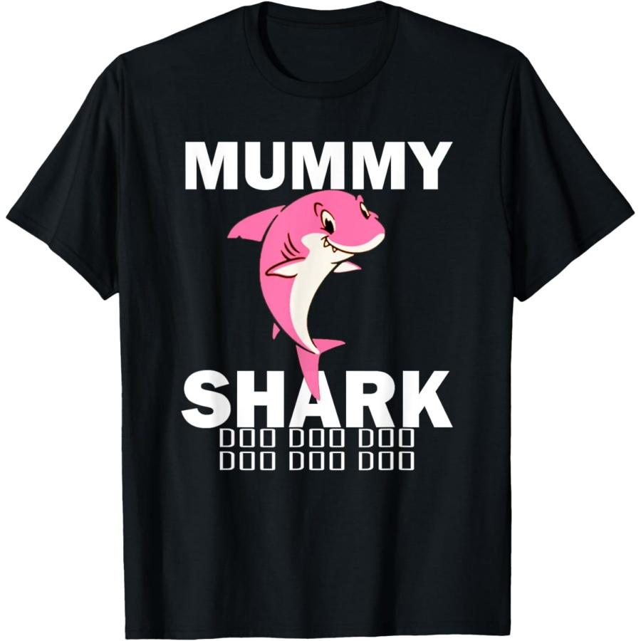 

Mummy Shark Shirt Fathers Day Gift Idea For Mummy T-Shirt XXXXXL чорний