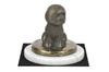 Bichon Frise, Bichon Tenerife, Bichon a poil frise - dog figurine, statue on white marble, trophy for Art-Dog dog show exhibition