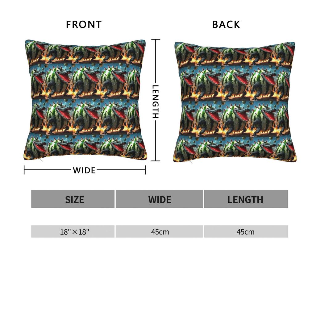 Watermeloni Crocodili Brainrot Fusion Italian Meme Pillowcases Cute Funny Pillow Case For Couch Sofa Bedroom Comfy Pillow Cover