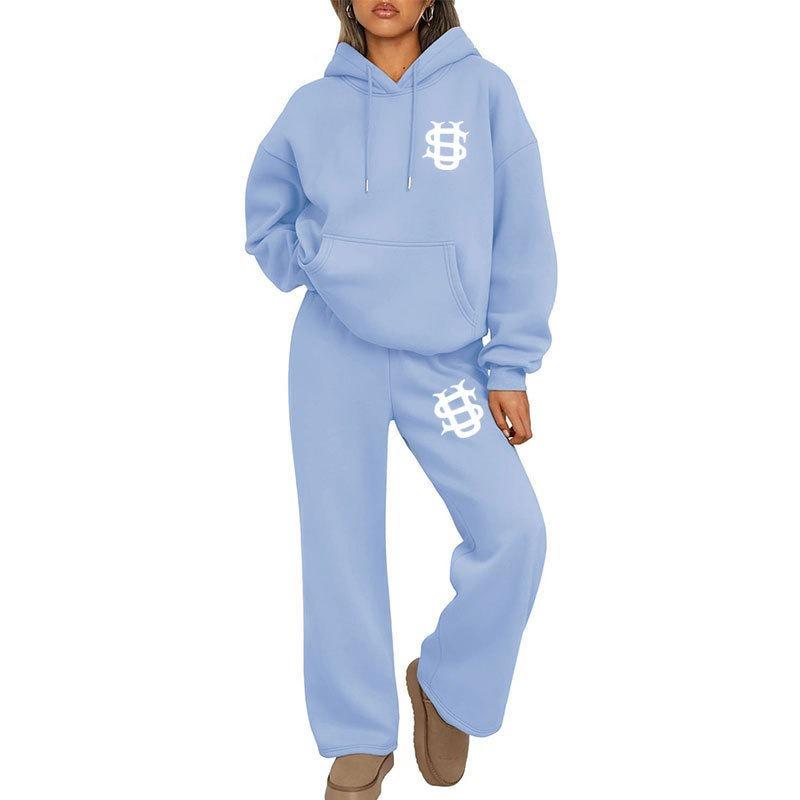 Unisex Trendy set mikiny a tepláků Y2K - Euro-americký Streetwear styl