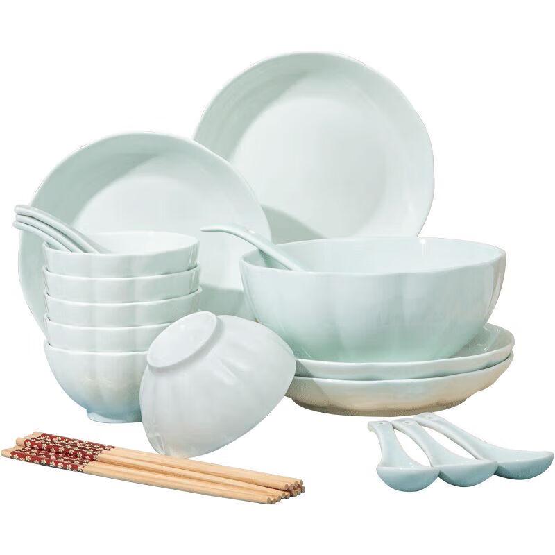 Shadow Celadon Ceramic Dinnerware Set