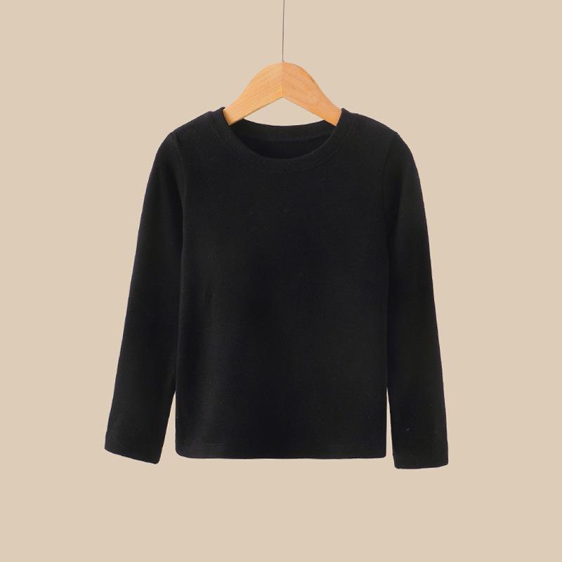 

2025 Kids Thermal Long-Sleeve Velvet T-Shirt/Base Layer for Autumn/Winter 130cm