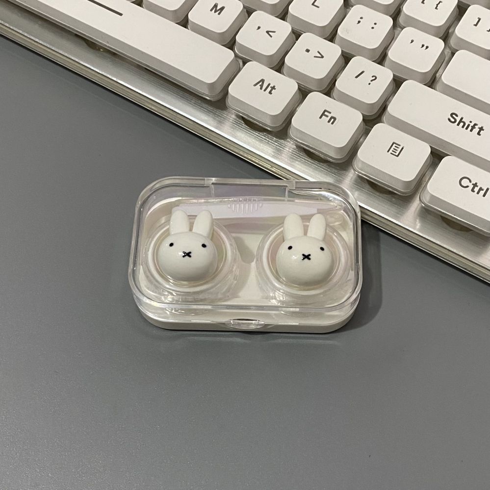 Kawaii Miffy Rabbit Lens Box Cute Cartoon A Compact and Portable Companion Box Is A Perfect Gift for Girls