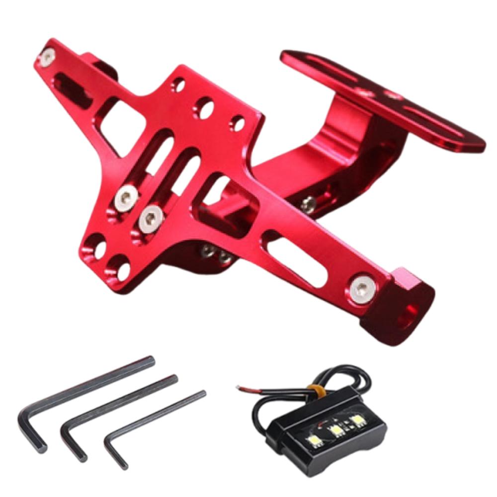 Adjustable License Plate Bracket Aluminum Zinc Zinc Alloy Turn Signal LED Lamp Holder Motorbike Parts