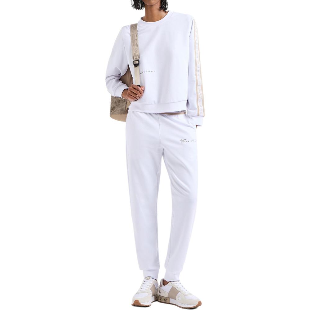 

Emporio Armani EA7 SS25 Crew Neck Long Sleeve Sweatshirt And Pants Set Women sweatshirt and pants set Cream-White 7W0002-83AF12501-U0002