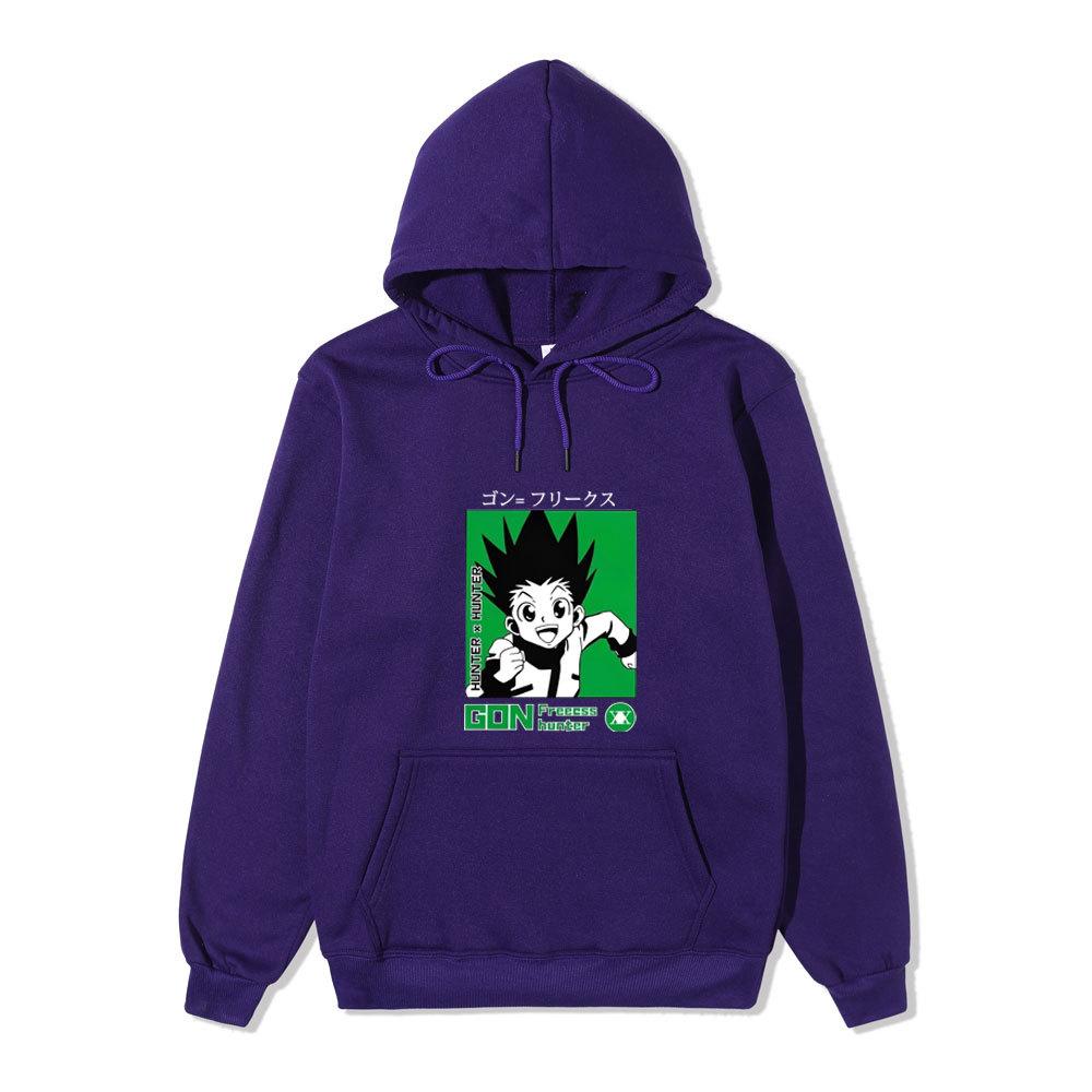 Japanese Anime Hoodie Sweatshirt Hunter X Hunter Graphic Printing Sweatshirts for Fans Casual Autumn Winter Fleece Streetwear