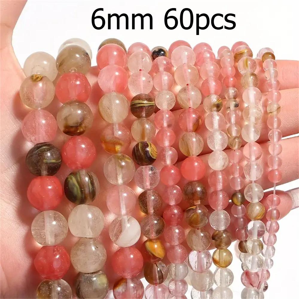 Ice Seed Watermelon Skin Bracelet Bead, Crystal Round Bead, Handmade Jewelry, Accessories, Semi-finished Products, Jewelry Materials