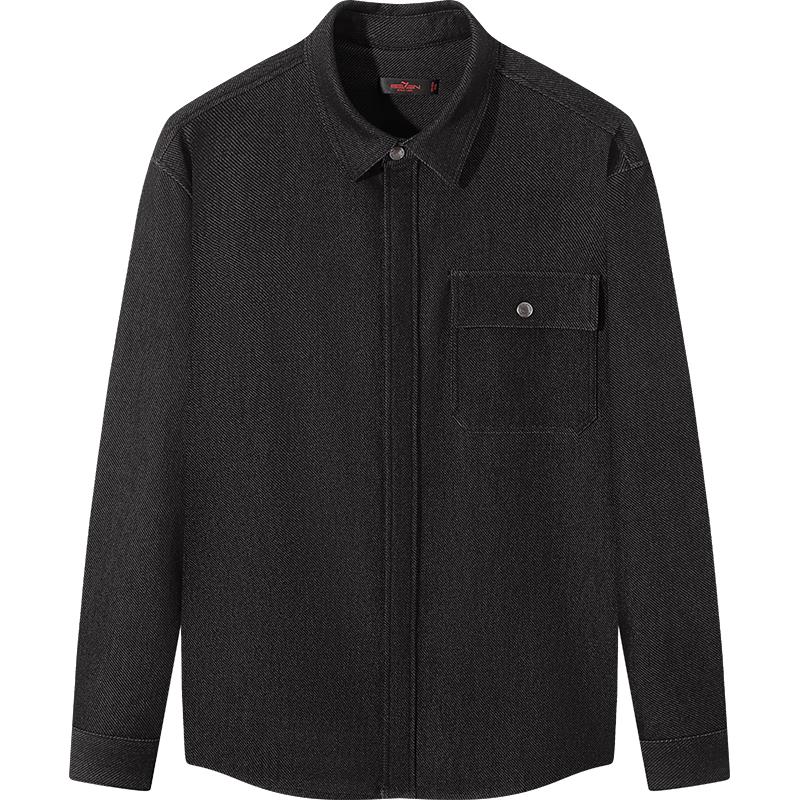 Septwolves Men s Wool Blend Casual Long Sleeve Shirt 2XL