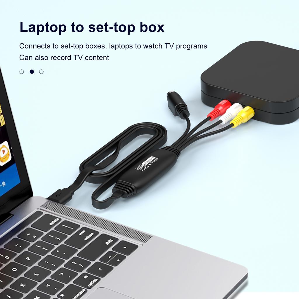 HW-1406B Audio Video RCA Capture Card USB To 4 Channel RCA Converter Support DVD/VCR/TV Box