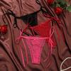 Low Waist Straps Mesh Floral Panties Adjustable Waist Strap Bow Mesh Sheer Lace Thong  Lady
