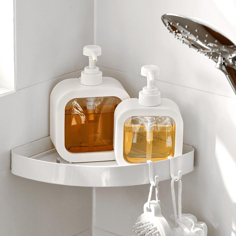 Bathroom Soap Dispenser 300/500ml Transparent Dispensing Bottle Refillable Lotion Portable Travel Dispenser Bath Pump Bottle