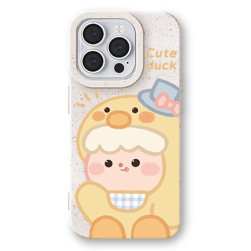 

Zhitai Мультяшный чехол для телефона из пшеничной шелухи для iPhone 16, 15 Pro Max, 14, 13, 11 Pro iPhone 6/7/8