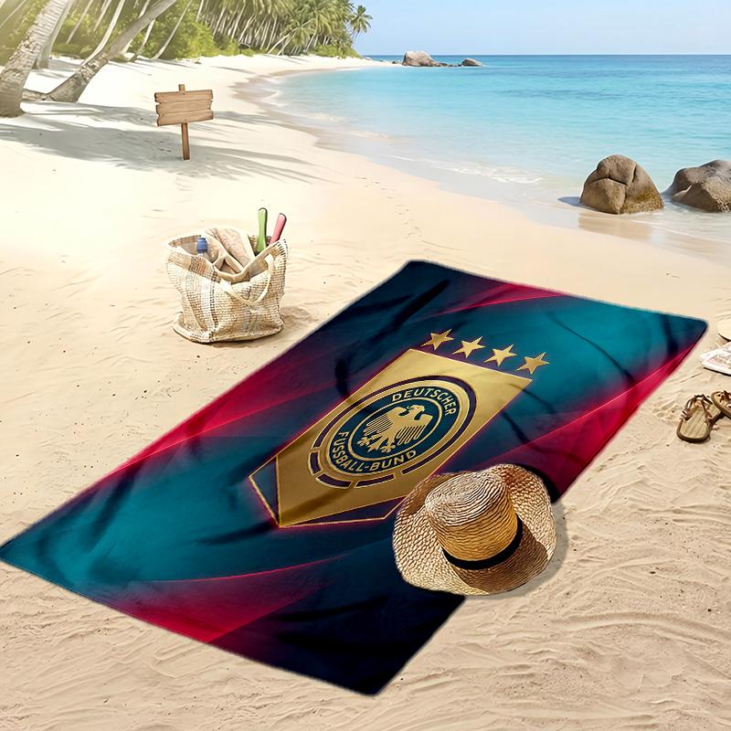 Asciugamano da Spiaggia Stampa Calcio Germania Asciugatura Rapida Super Assorbente Morbido Asciugamano da Bagno per Nuoto Spiaggia Viaggio Souvenir Regalo per Fan