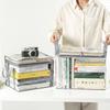 Comic Book Storage Bag Transparent Collection Container Stackable Case with Zipper Handle Dust Proof Organizer Collapsible Pouch