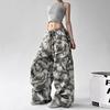 American Retro Camouflage Wide-leg Pants Women's Summer New Loose Chic Wear Casual Overalls