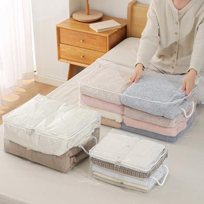 Large Capacity Clear Organizer Sweater Storage Bag Bed Sheet Waterproof Organizer Foldable Storage Pouch