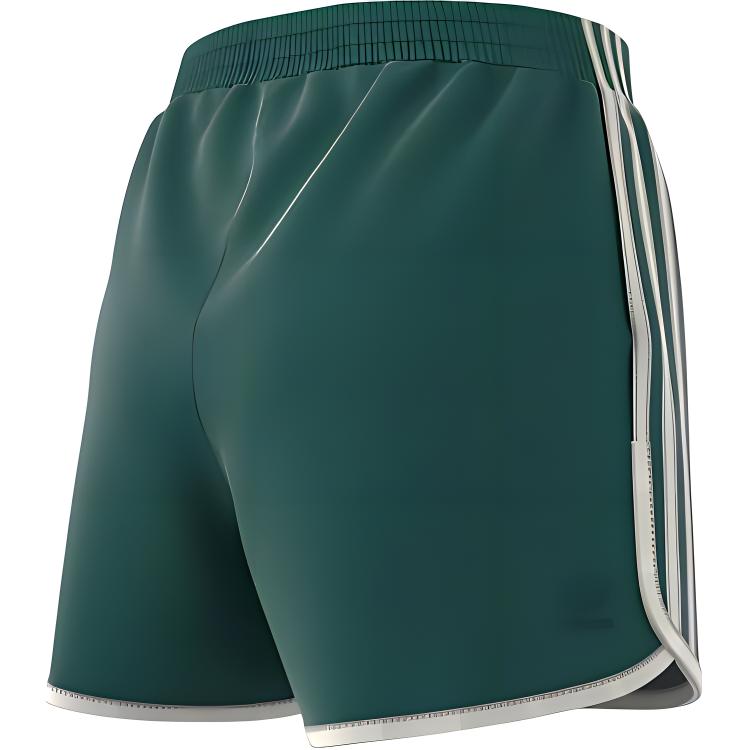 Adidas Originals Logo Print Elastic Waist Mid-Rise Casual Shorts Women Bottoms Green JI7466
