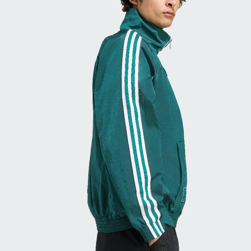 Adidas Originals X Liverpool FC Collaboration FW25 Terrace Icons Striped Loose Fit Pullover Long Sleeve Sweatshirt Men Sweatshirt JW5474