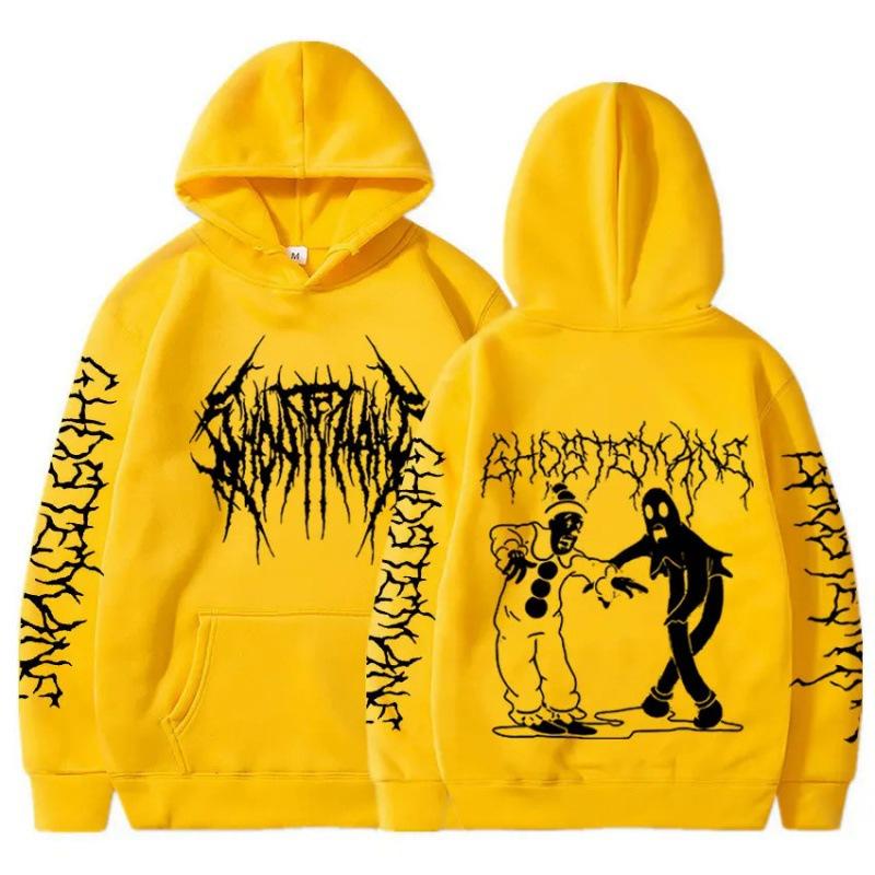 

Худі з двостороннім принтом Ghostemane S жовтий