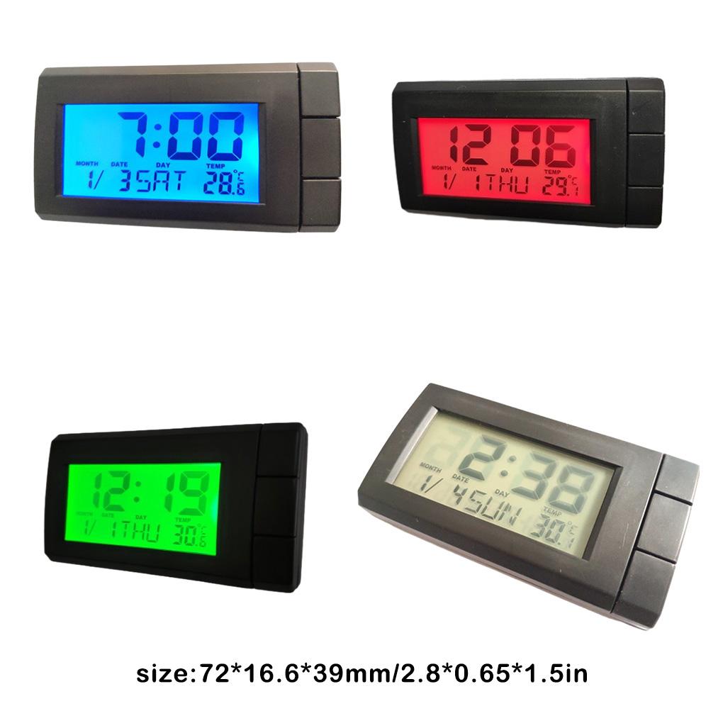 Car Digital Clock Date Display Battery Powered Home Automotive Clocks