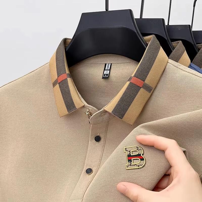 ZYLLO Luxury Short Sleeve Polo Shirt Men New High-end Silk Cotton BreathA1le Paul T-shirt Fashion Casual Men's Wear