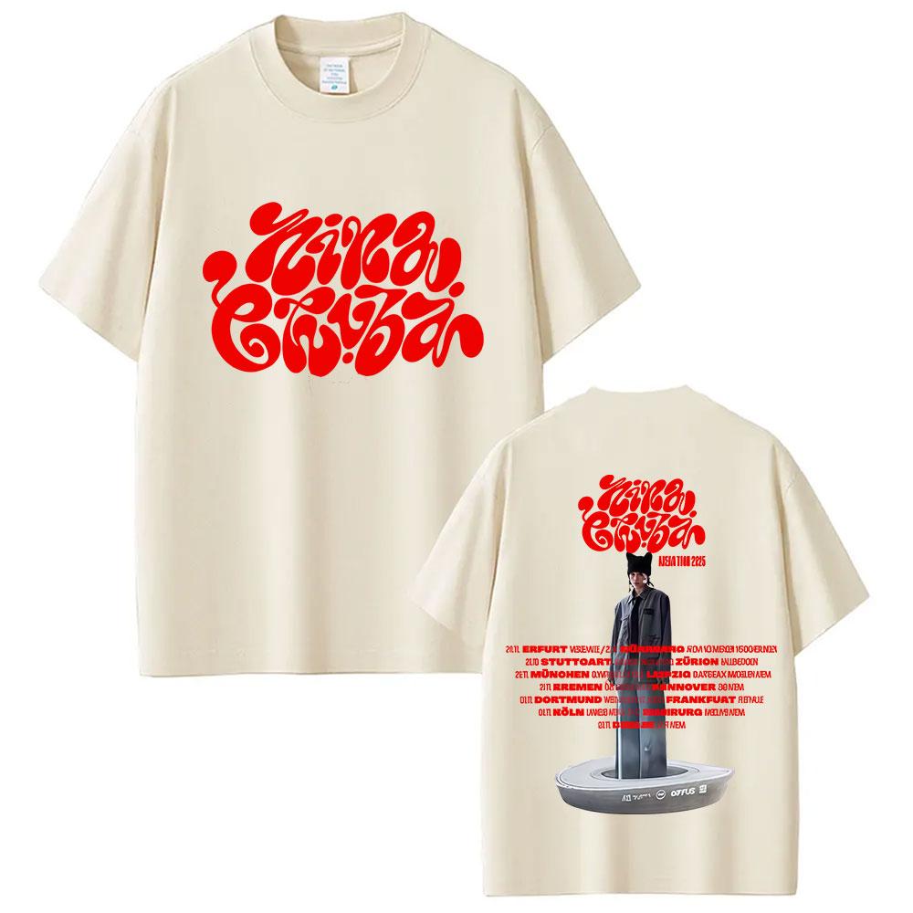 Sängerin Nina Chuba Arena Tour 2026 Grafik T-Shirt Herren Damen Hip Hop Rundhals Baumwolle T-Shirts Mode Übergroß Kurzarm T-Shirts